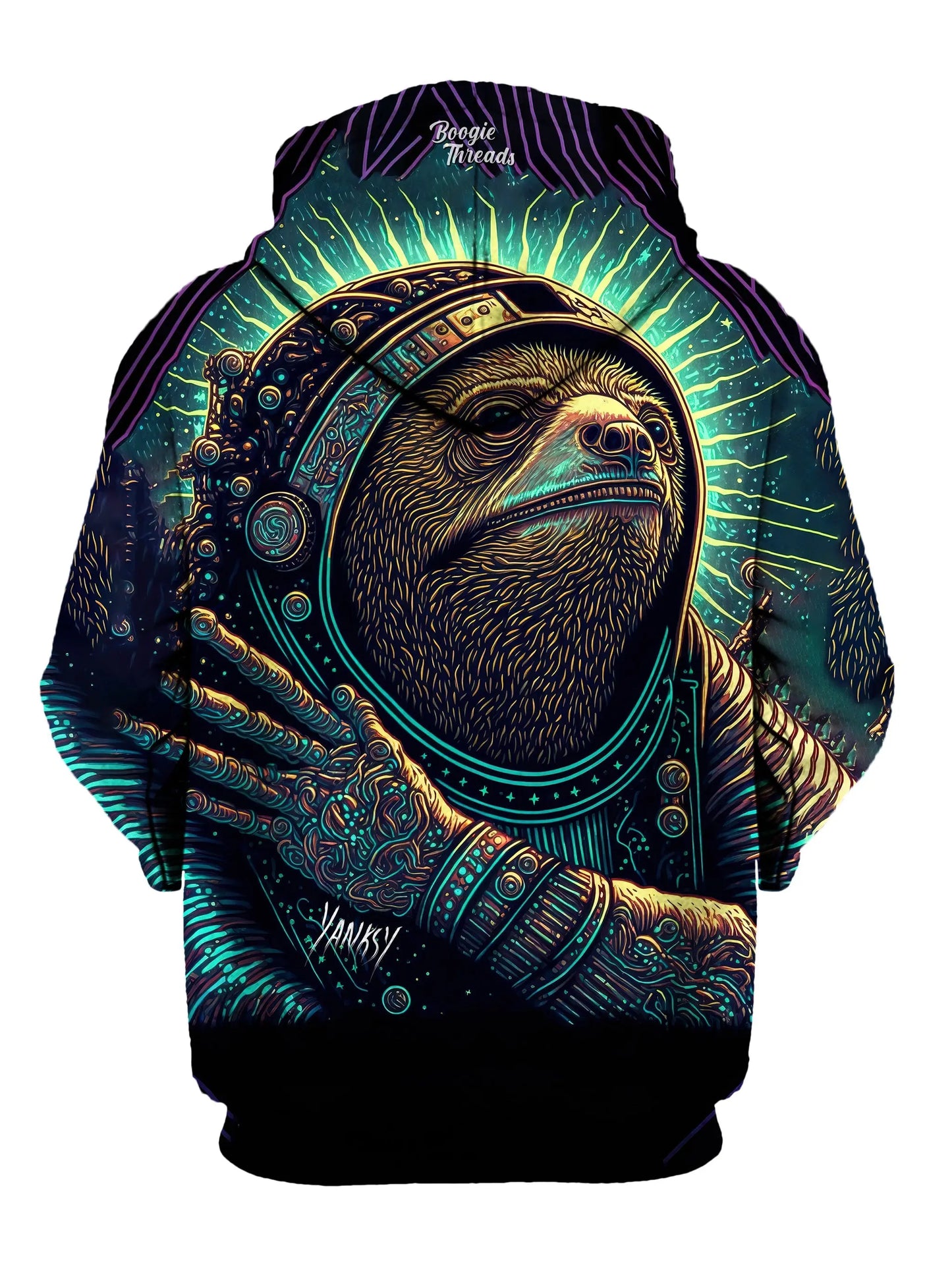 Elevate your wardrobe with this bold and colorful trippy hoodie