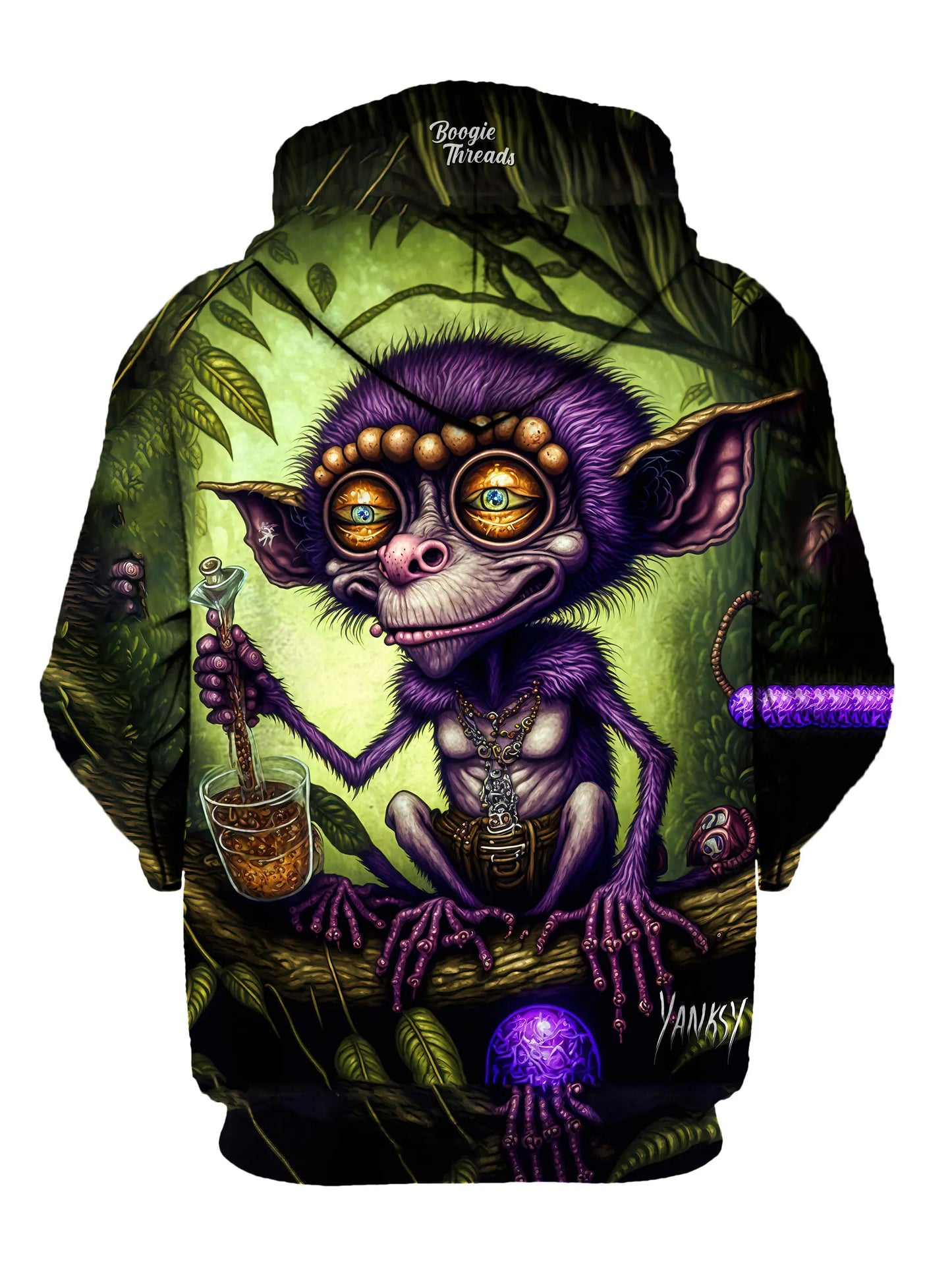 Stay comfortable and stylish all day and night at festivals and raves with this pullover hoodie
