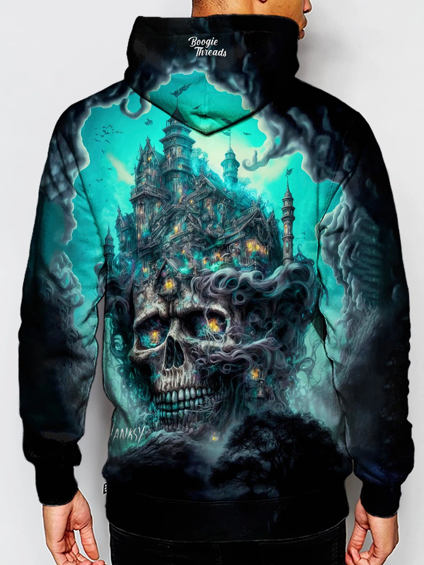 Make a splash with this bright and colorful hoodie