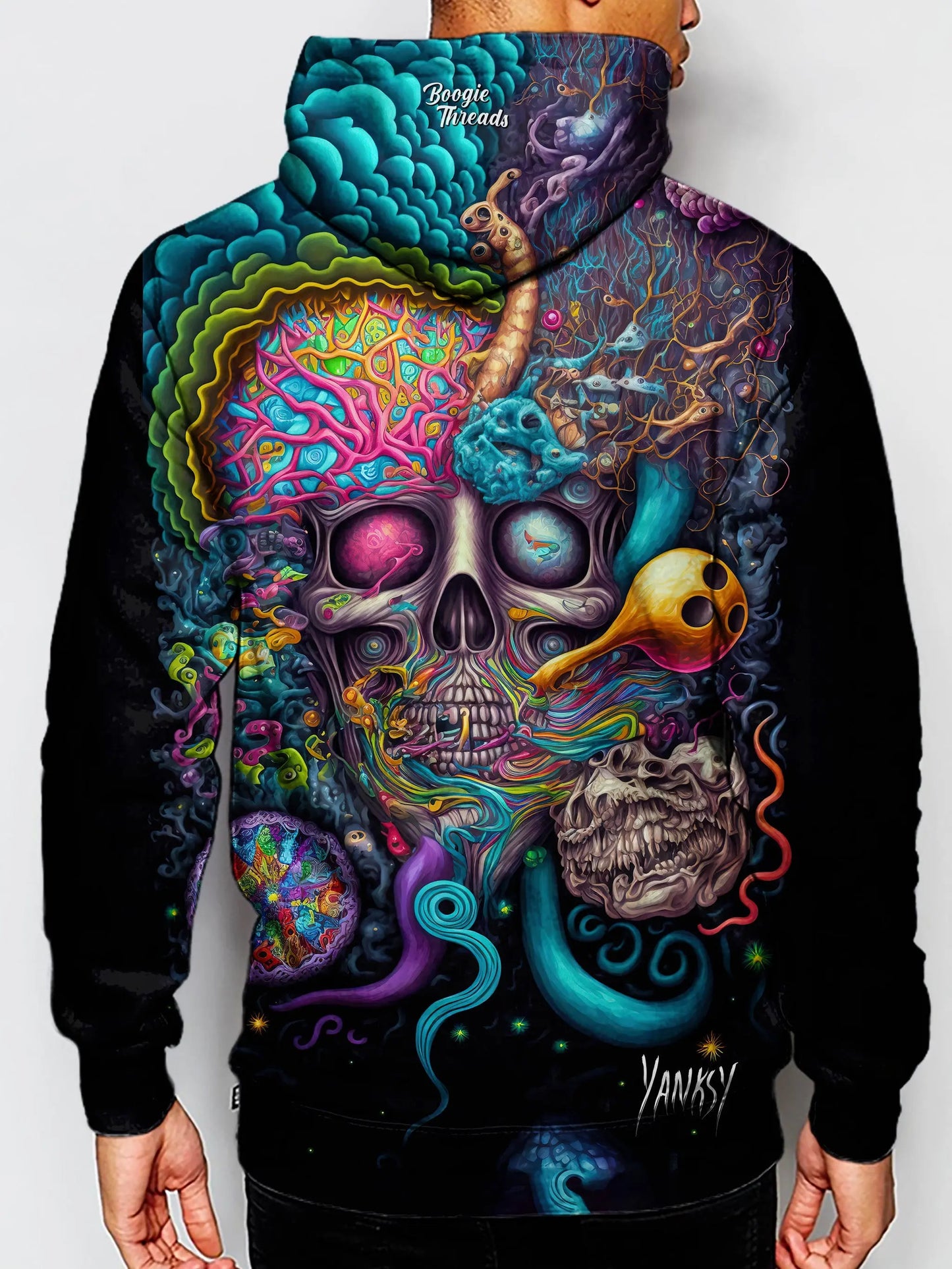 Stand out from the crowd in this bold and colorful sublimation pullover hoodie