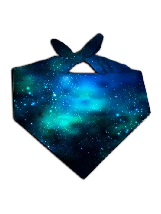 Dark blue bandana with light blue tied