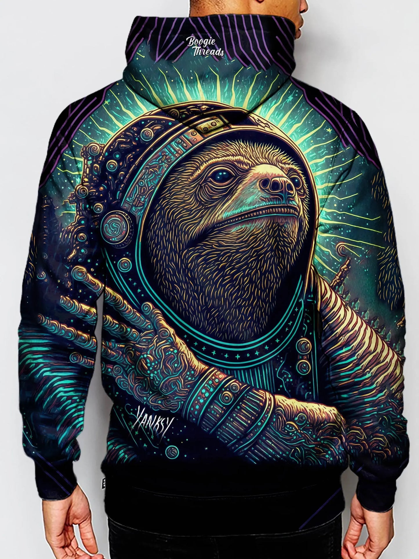 Turn heads wherever you go with this mesmerizing and trippy hoodie