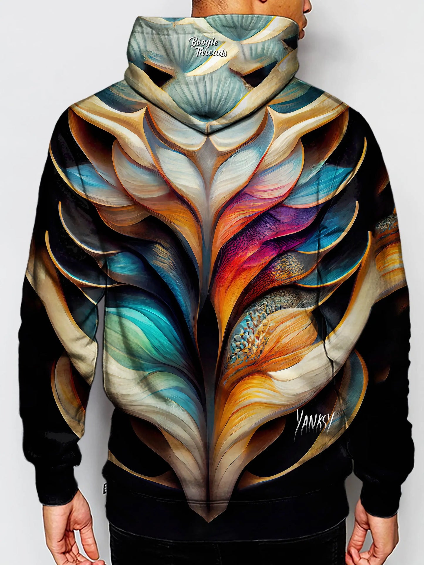 Make a splash with this bright and colorful hoodie