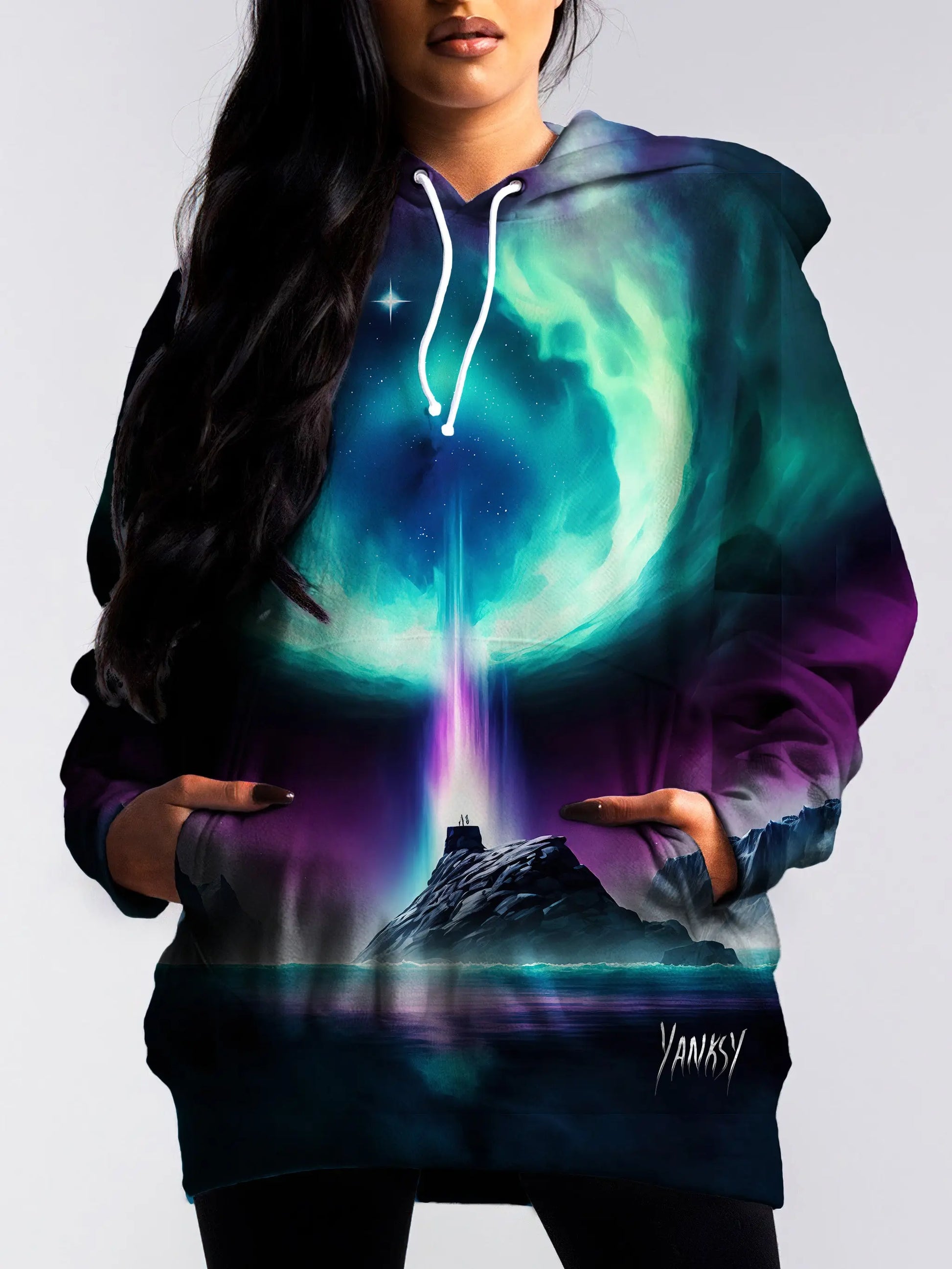 Make a splash with this bold and colorful psychedelic sublimation pullover hoodie