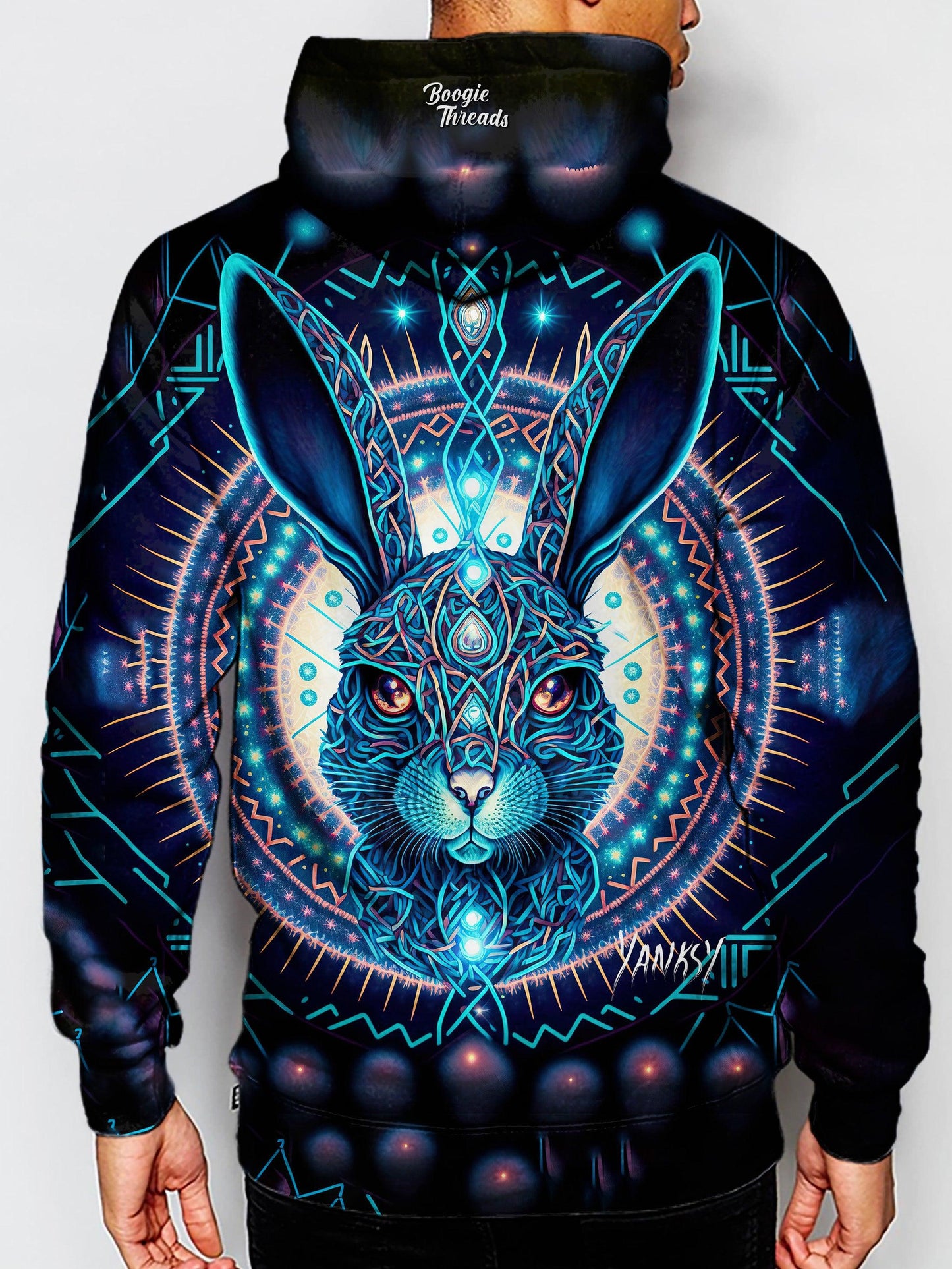 Stay comfortable and fashionable all night long at your next festival or rave with this cozy hoodie
