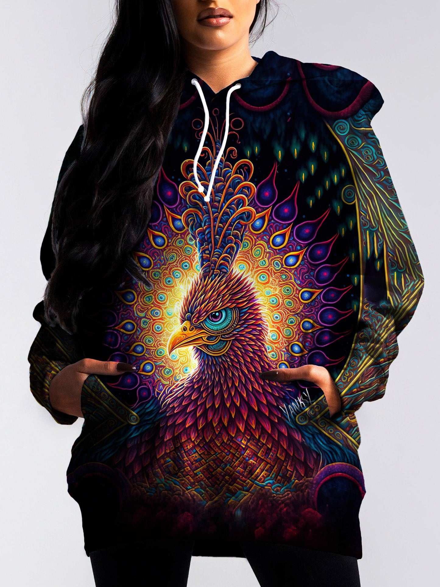 Perfect for raves and festivals, this comfortable pullover hoodie will keep you feeling your best