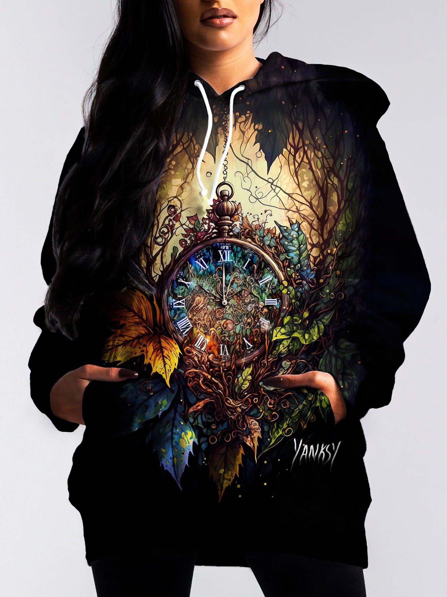 Get lost in the mesmerizing patterns and colors of this trippy pullover hoodie