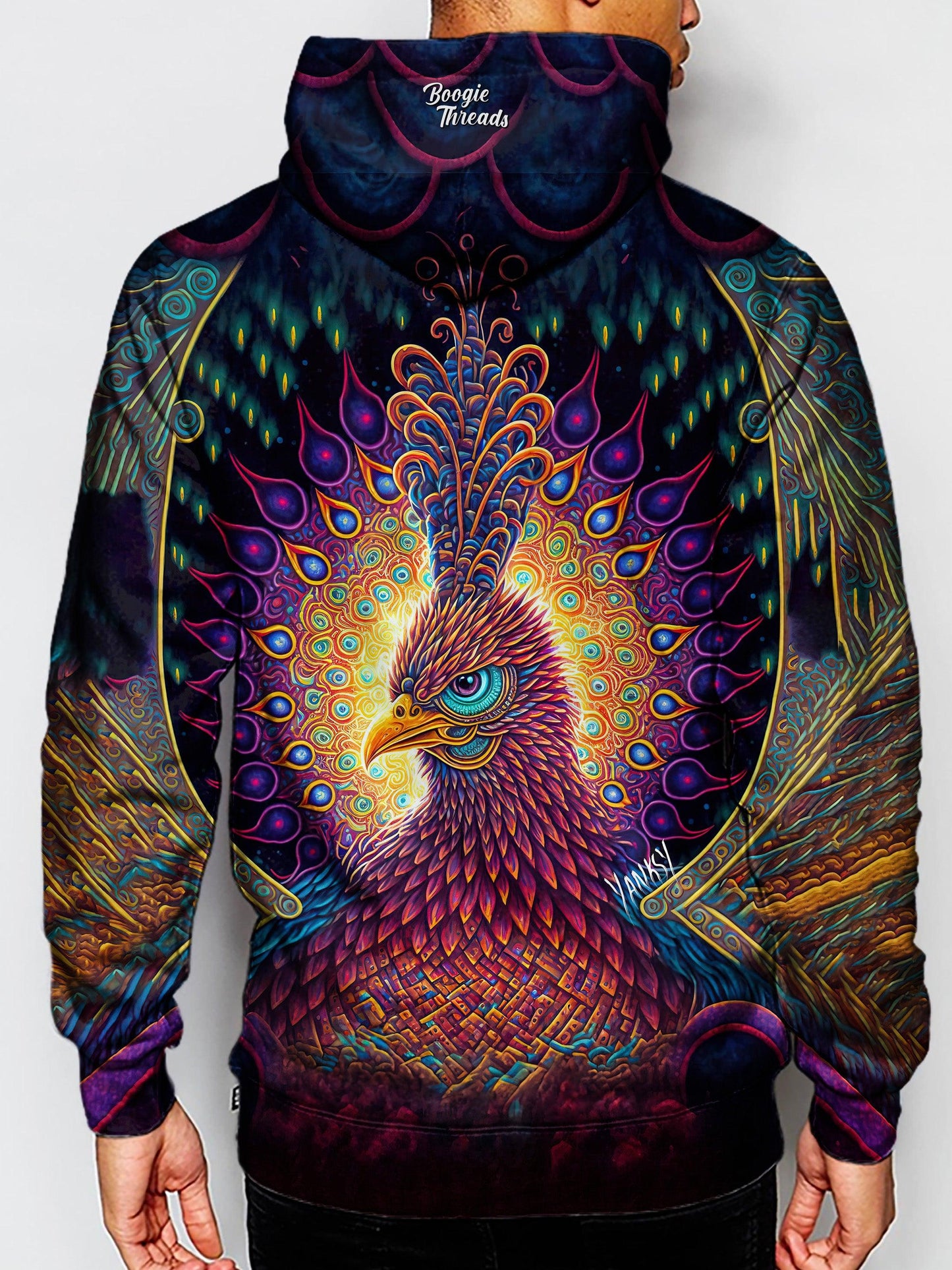 Stay comfortable and fashionable all night long at your next festival or rave with this cozy hoodie