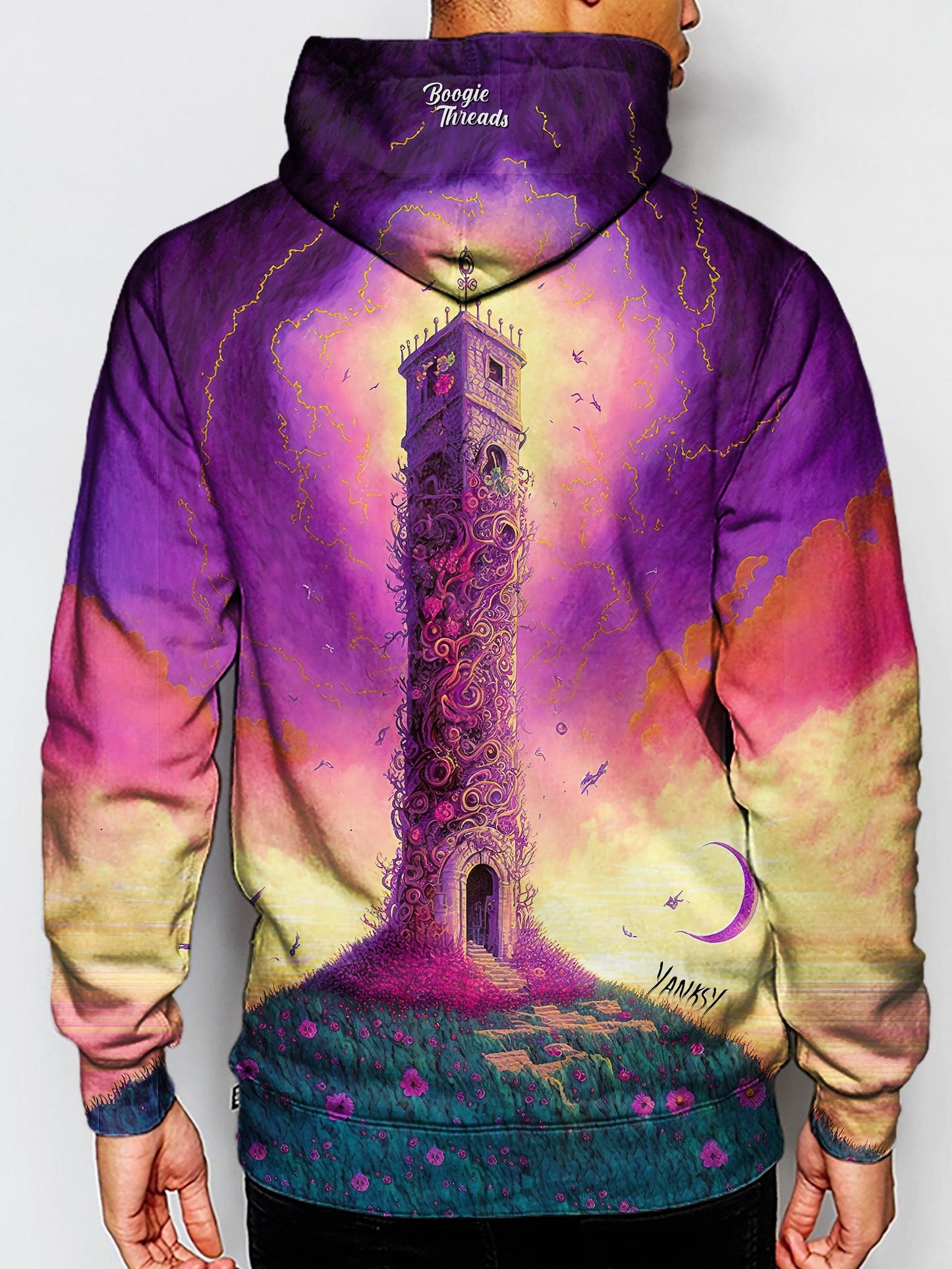 Turn heads wherever you go with this mesmerizing and trippy hoodie