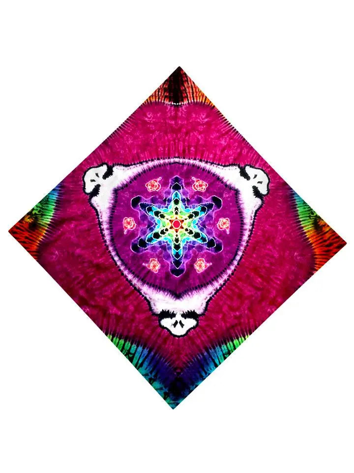 Kaleidoscope all over print bandana flat view