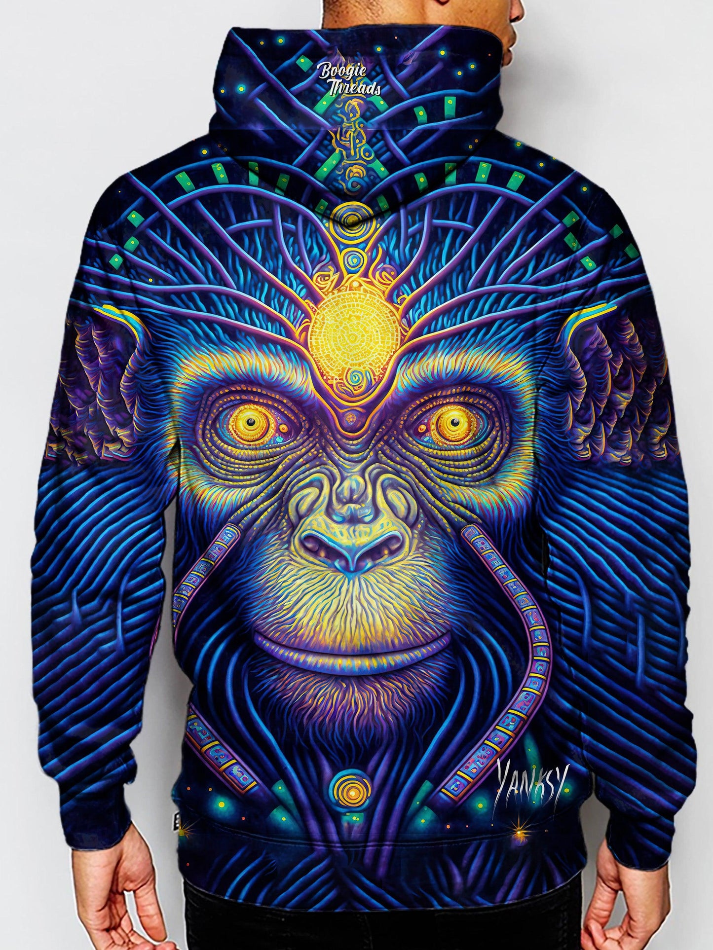 Turn heads wherever you go with this mesmerizing and trippy hoodie