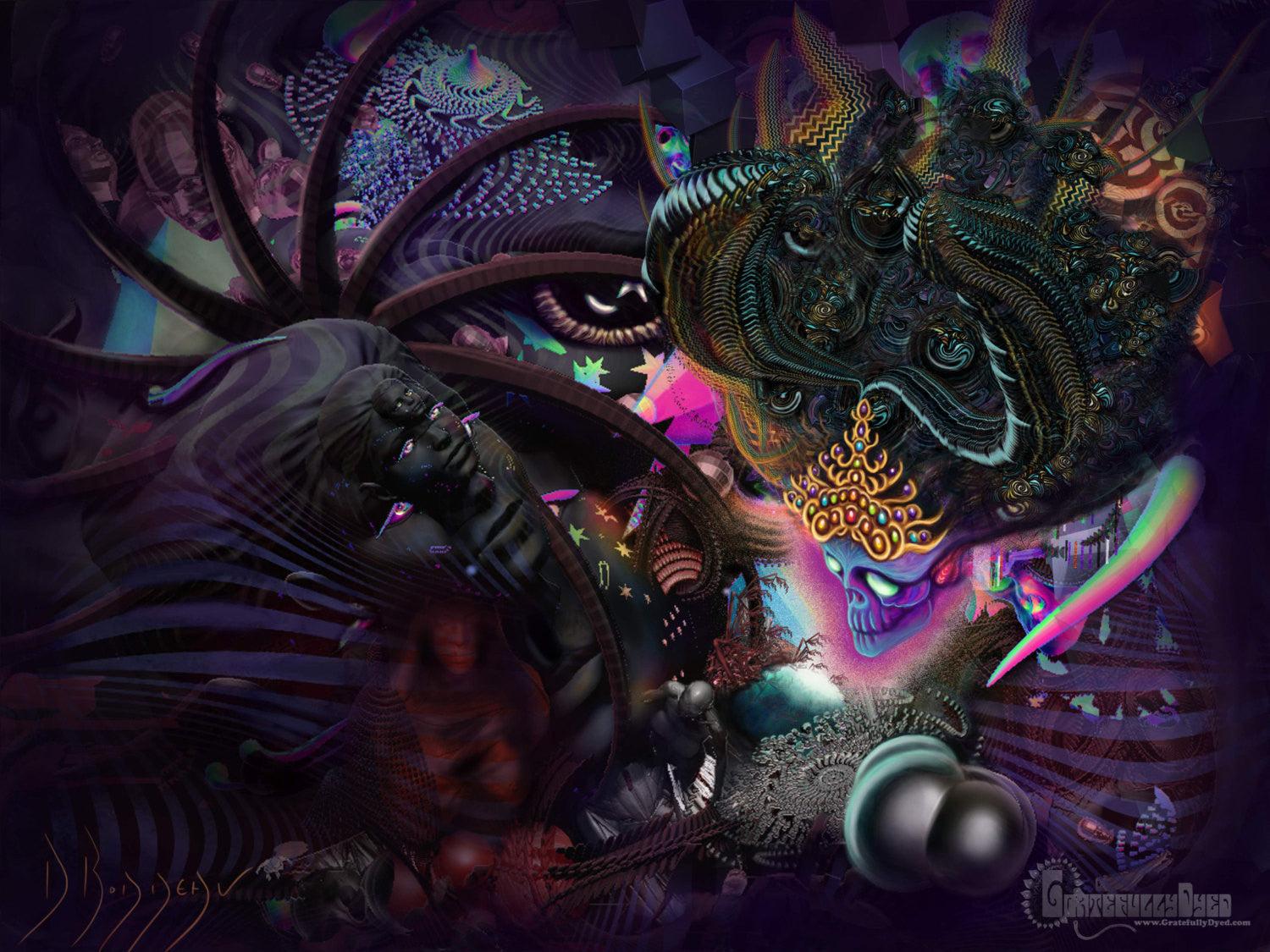 Visionary Artwork - Digital Art - Psychedelic Poster Print - Festival Artwork - Trippy Art - GratefullyDyed