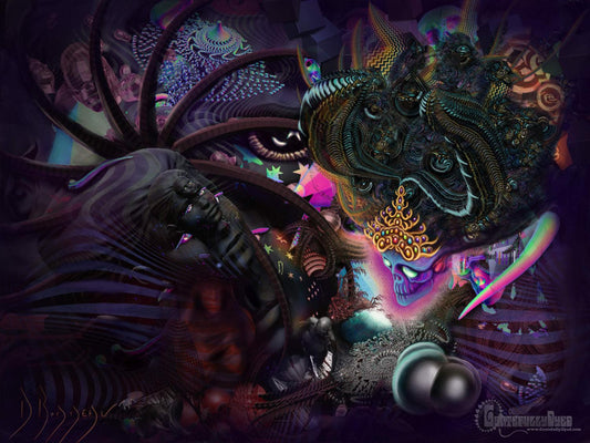 Visionary Artwork - Digital Art - Psychedelic Poster Print - Festival Artwork - Trippy Art - GratefullyDyed