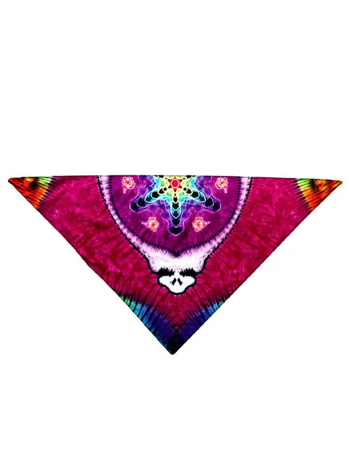 Kaleidoscope all over print bandana folded