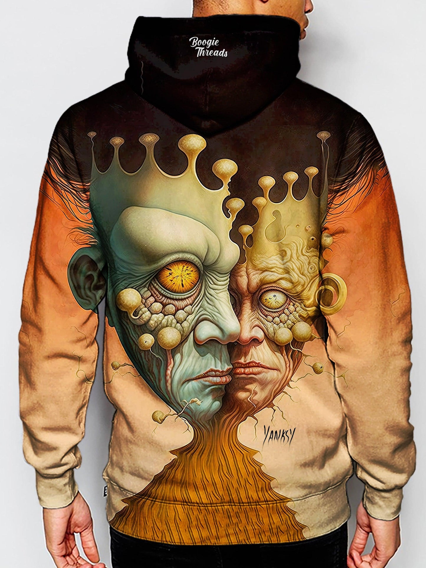 Stand out from the crowd in this bold and colorful sublimation pullover hoodie