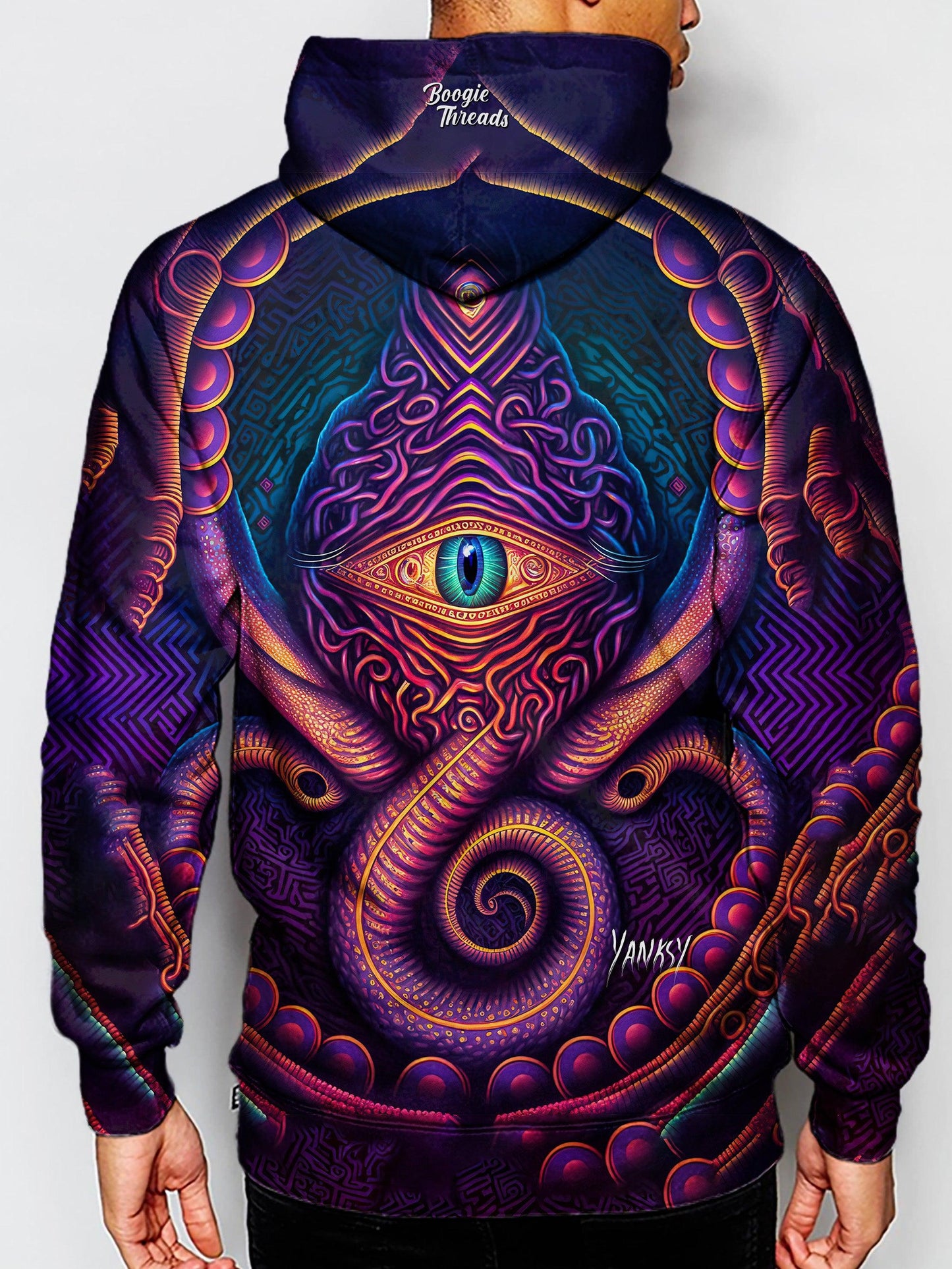 Make a splash with this bright and colorful hoodie