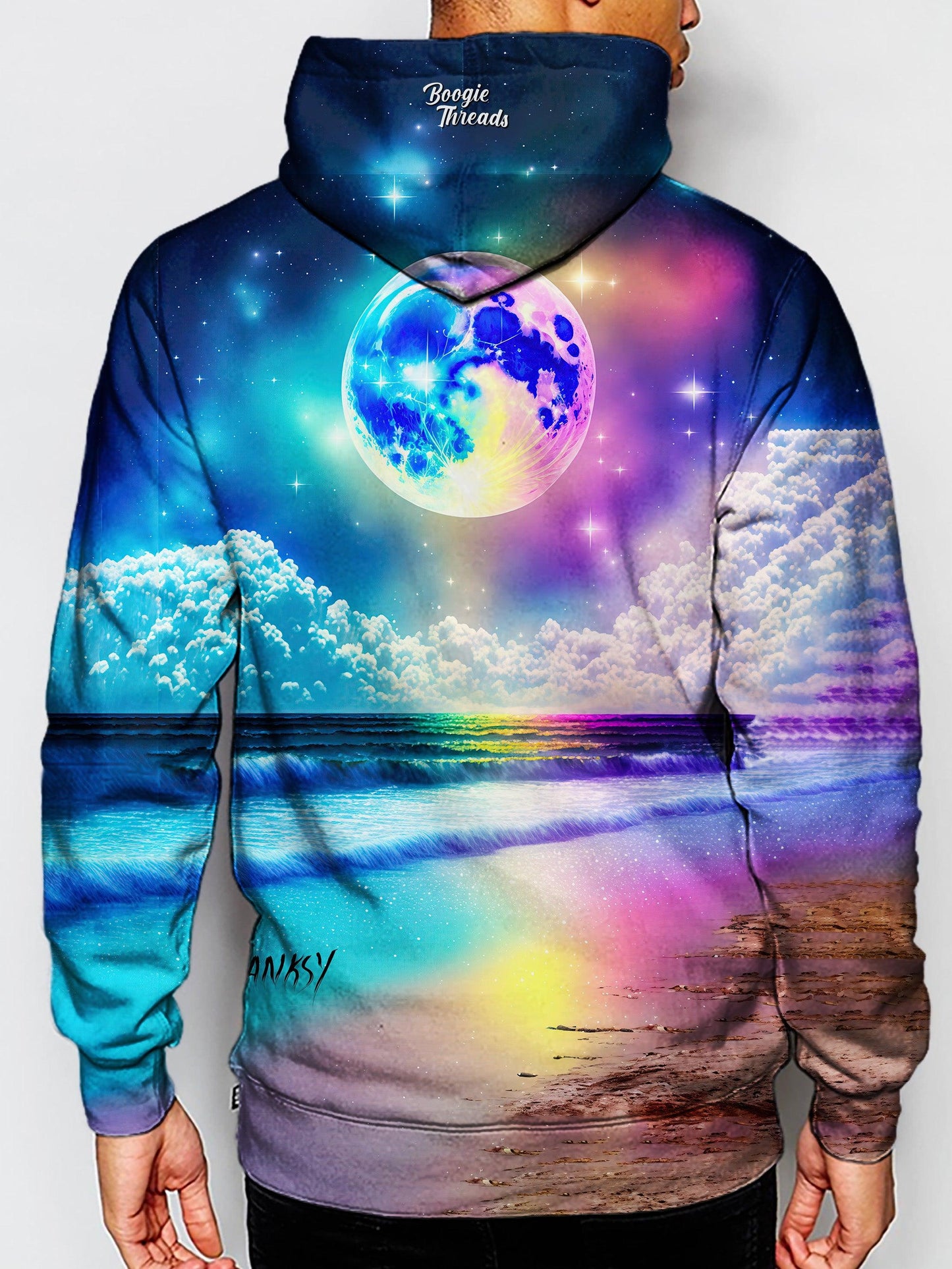 Stand out from the crowd in this bold and colorful sublimation pullover hoodie