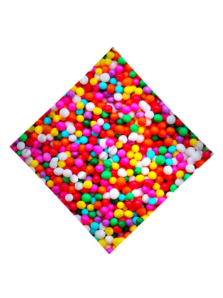 Trippy Gratefully Dyed Apparel rainbow candy sprinkles bandana flat view.