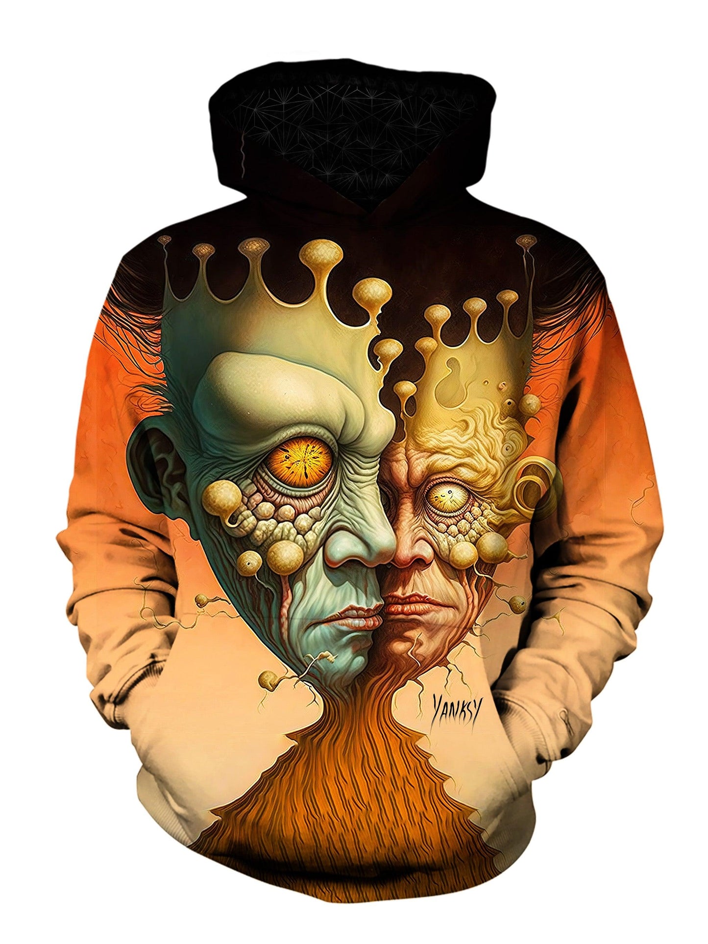 Get lost in the mesmerizing patterns of this psychedelic hoodie