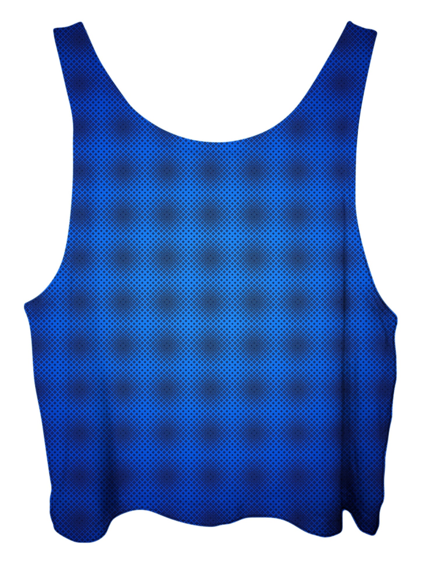 All over print psychedelic pattern cropped top by Gratefully Dyed Apparel back view.