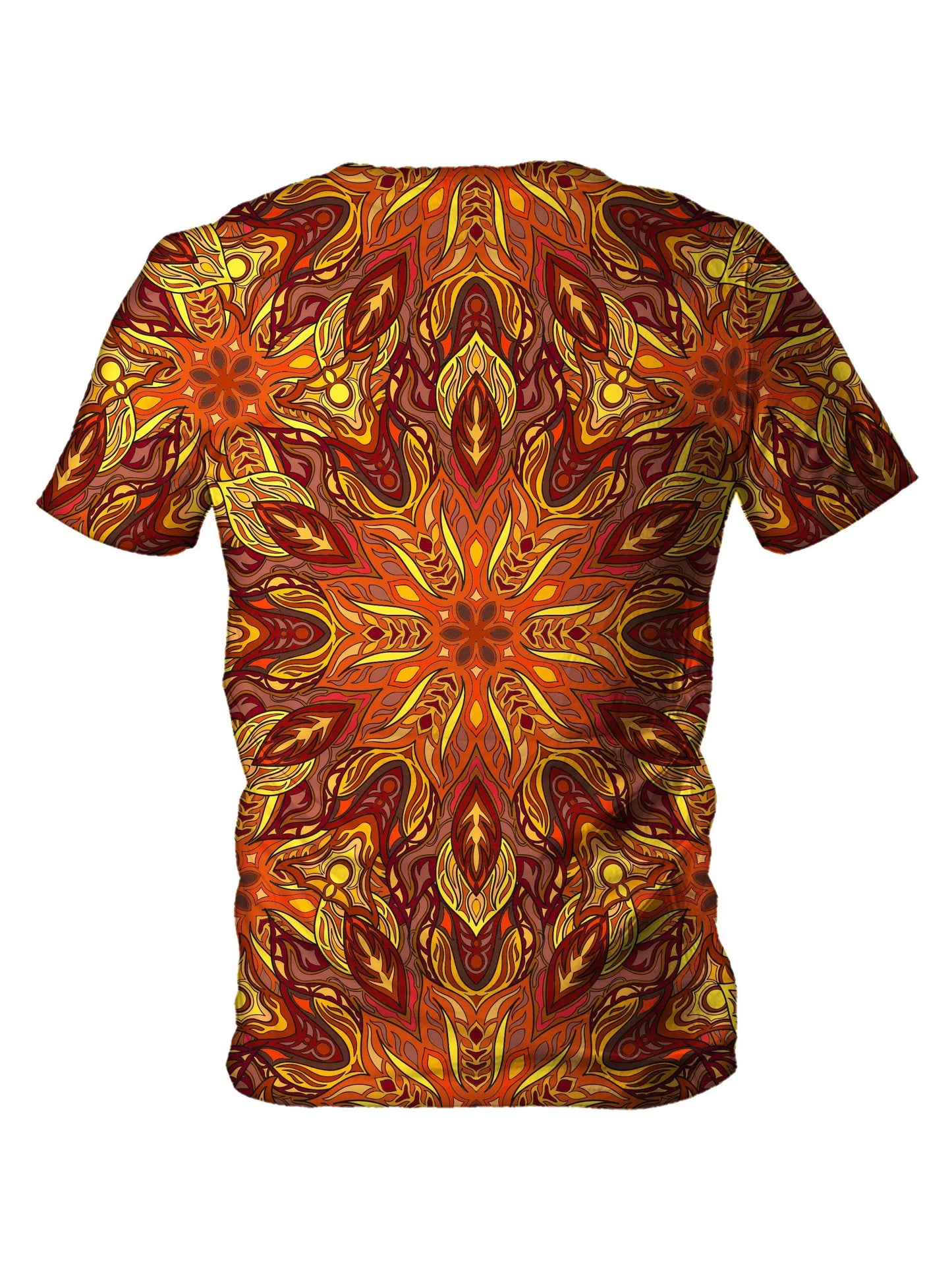 Back view of all over print psychedelic sacred geometry t shirt by Gratefully Dyed Apparel.