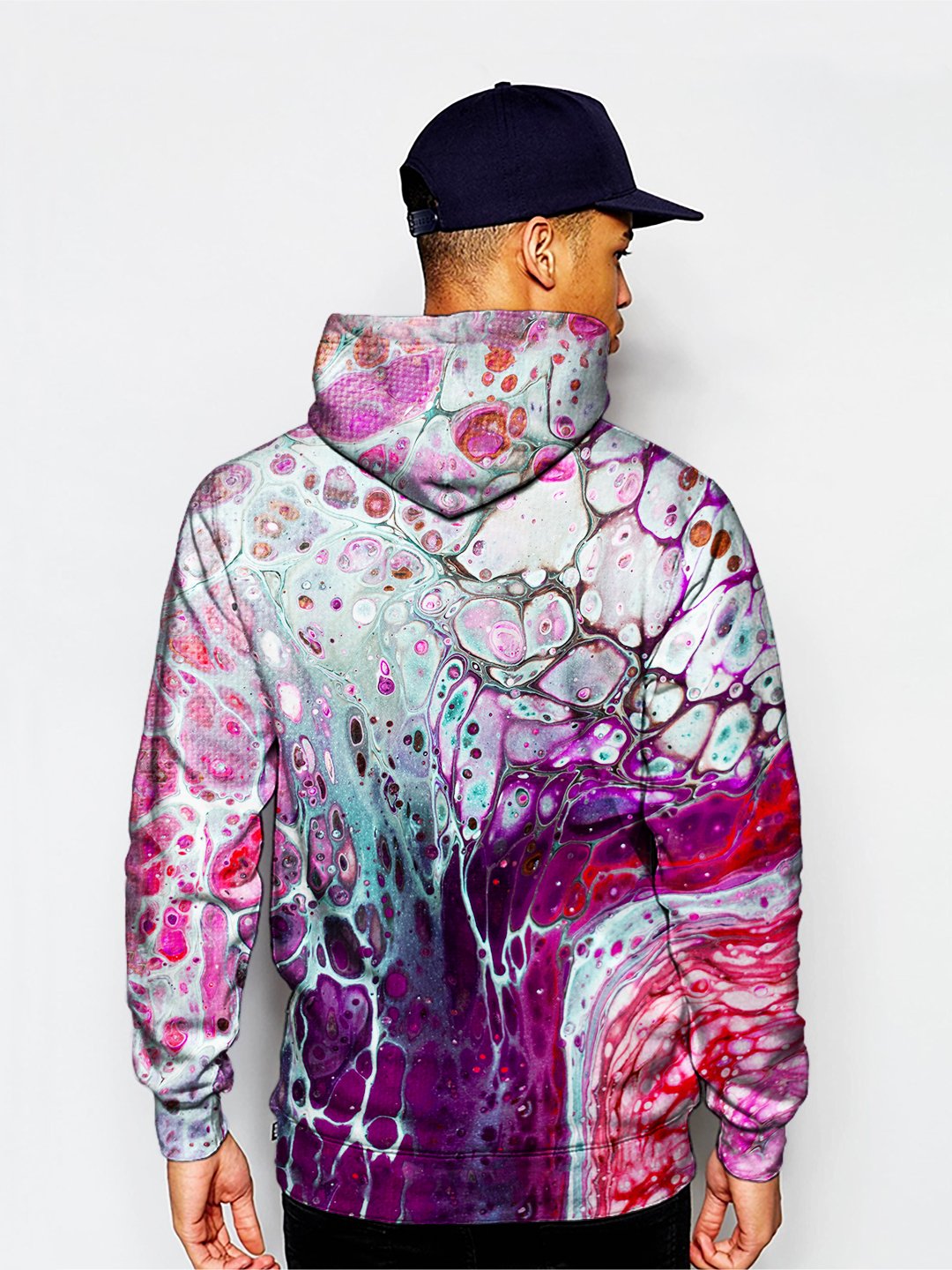 man in a gratefullydyed psychedelic sublimation hoodie