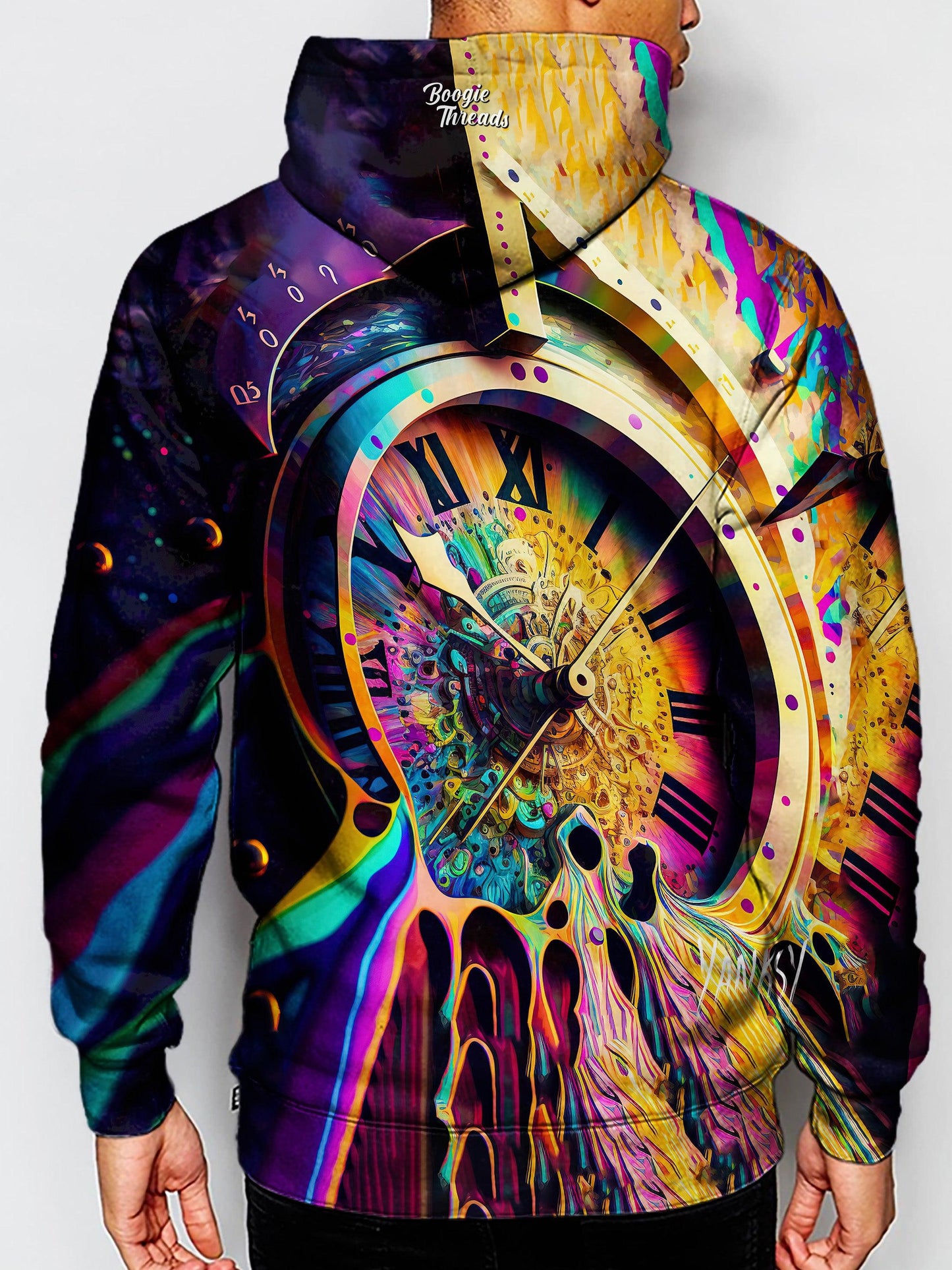 Stay comfortable and fashionable all night long at your next festival or rave with this cozy hoodie