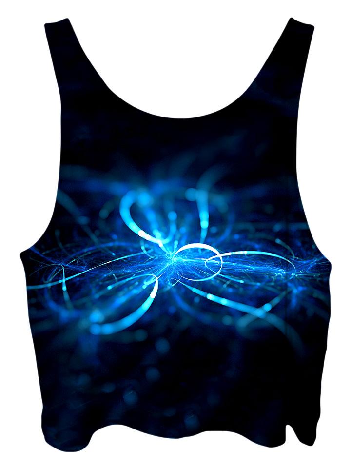 All over print psychedelic space cropped top by Gratefully Dyed Apparel back view.