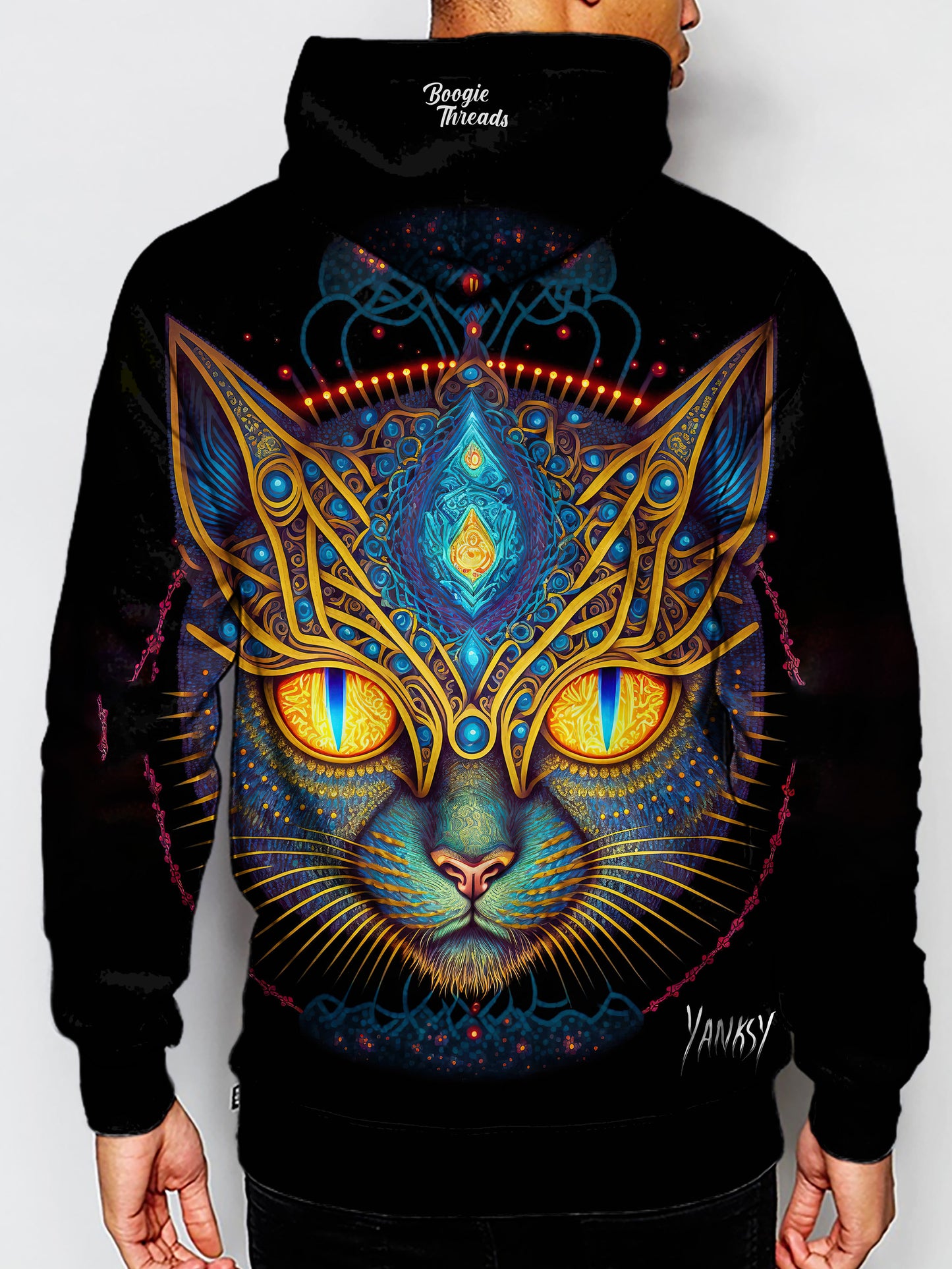 Turn heads wherever you go with this mesmerizing and trippy hoodie