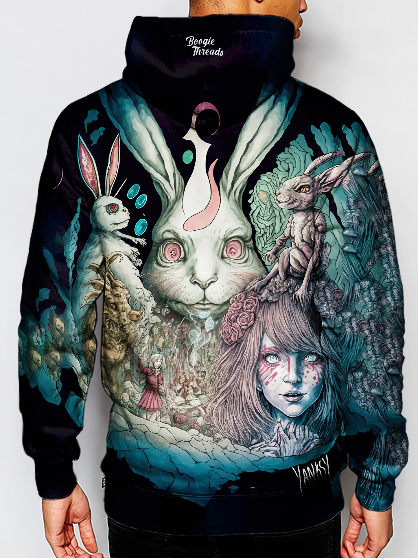Get lost in the mesmerizing patterns and colors of this psychedelic sublimation pullover hoodie