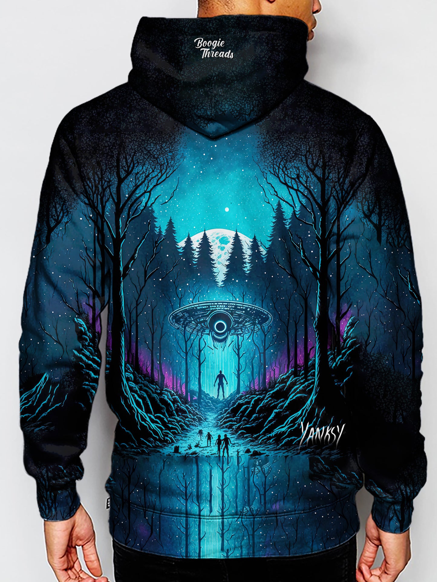 Get lost in the mesmerizing patterns and colors of this psychedelic sublimation pullover hoodie