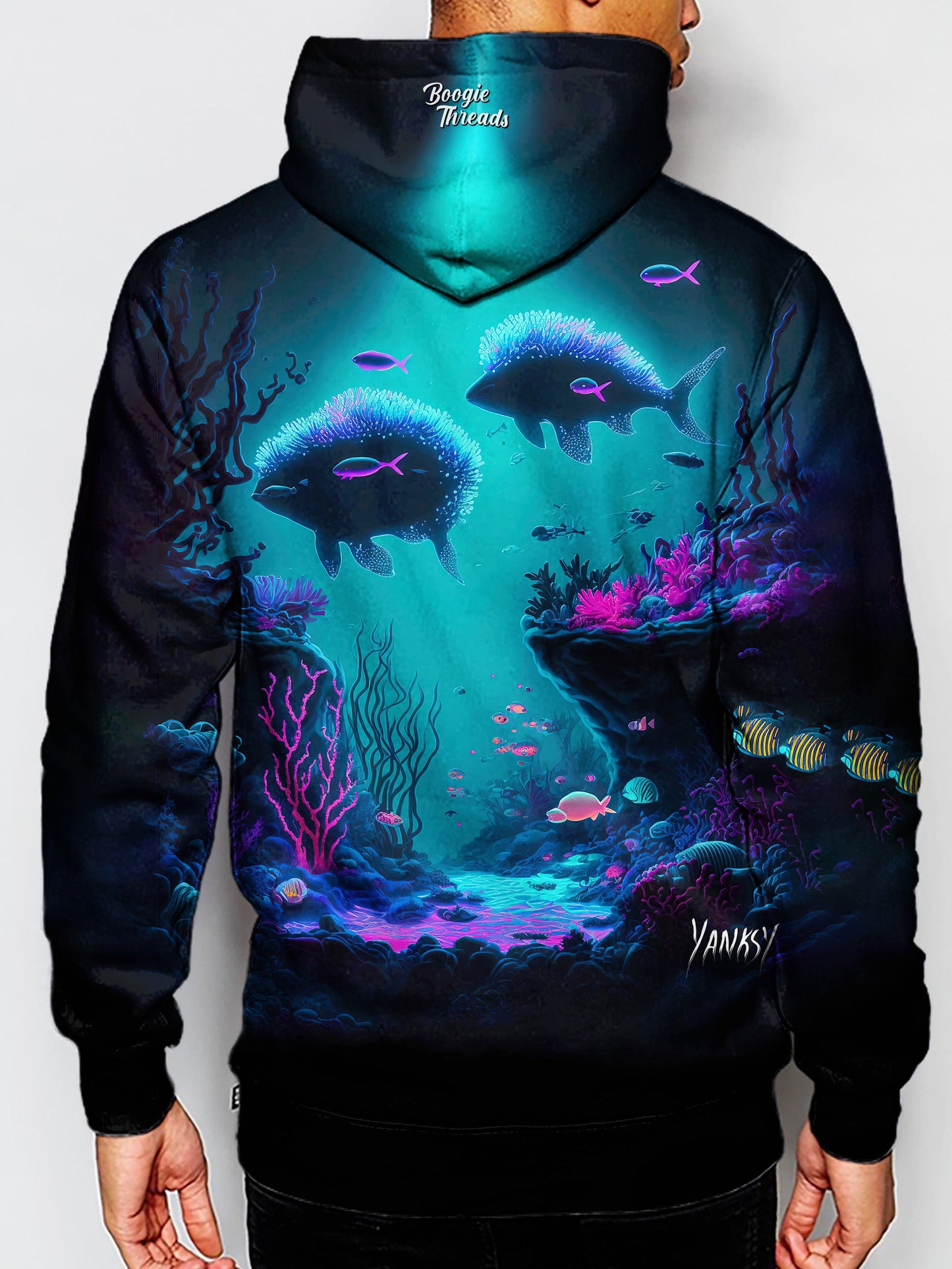 Stay comfortable and fashionable all night long at your next festival or rave with this cozy hoodie