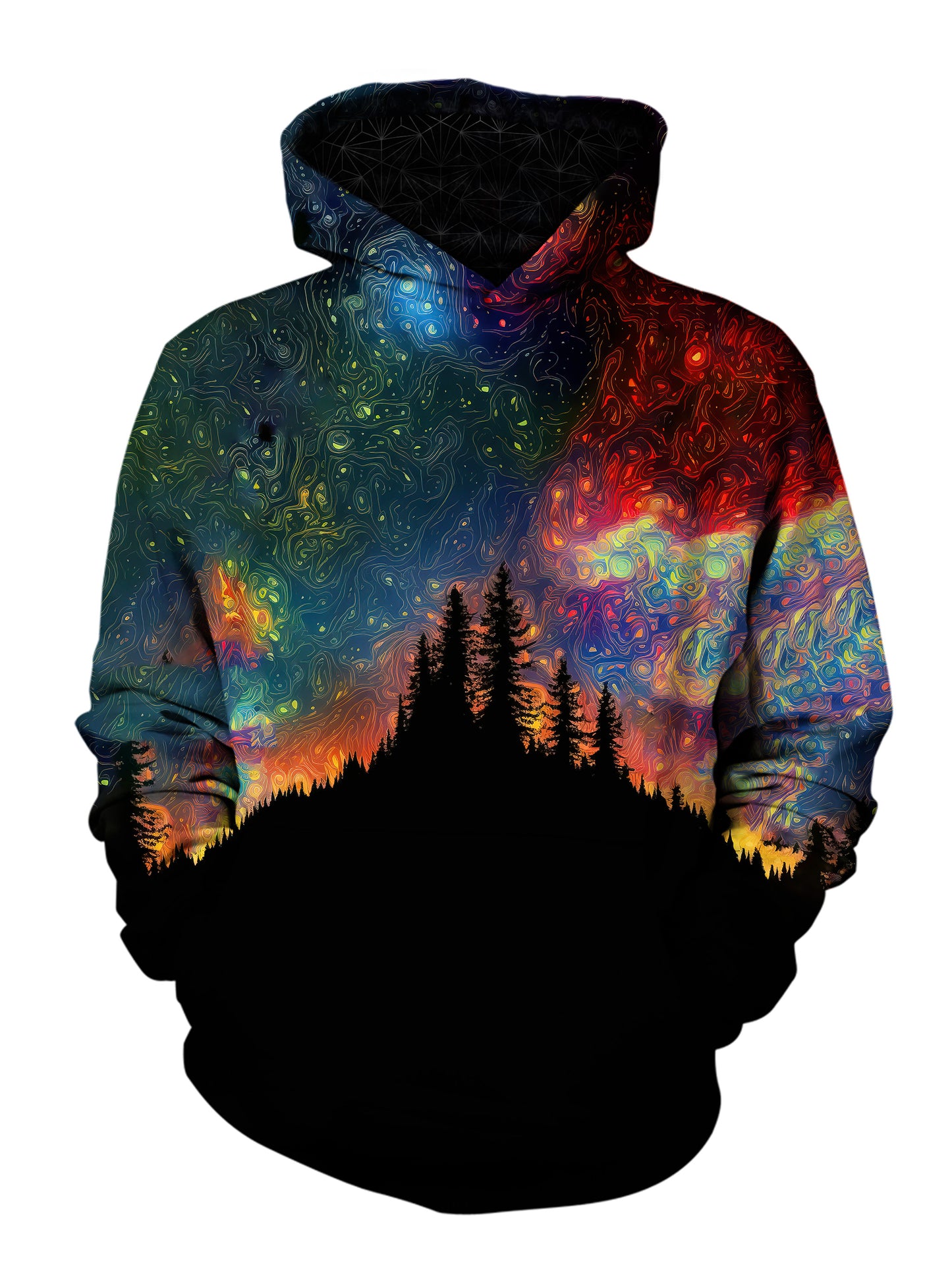 Elevate your wardrobe with this vibrant and striking trippy pullover hoodie