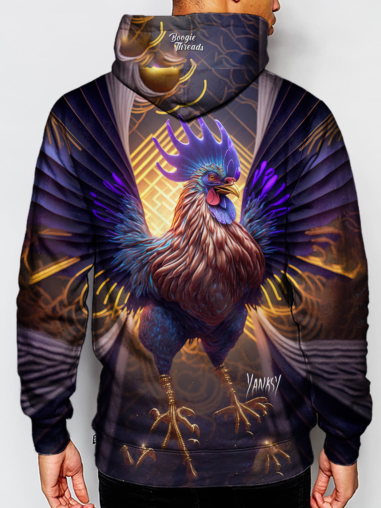 Turn heads wherever you go with this mesmerizing and trippy hoodie
