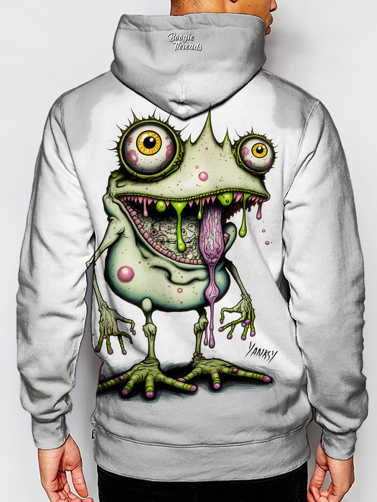 Make a splash with this bright and colorful hoodie