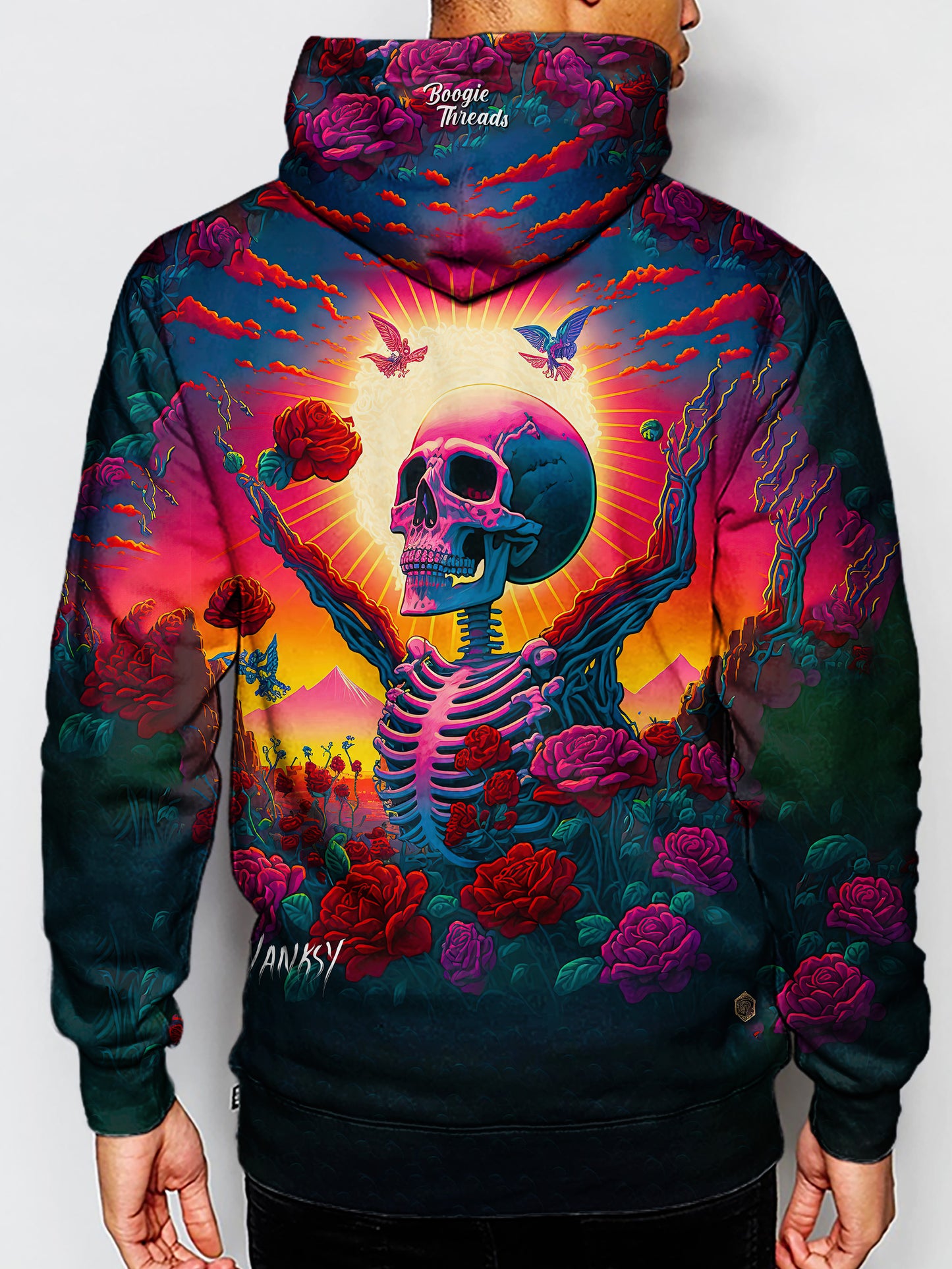 Experience the transformative power of psychedelic design with this one-of-a-kind hoodie