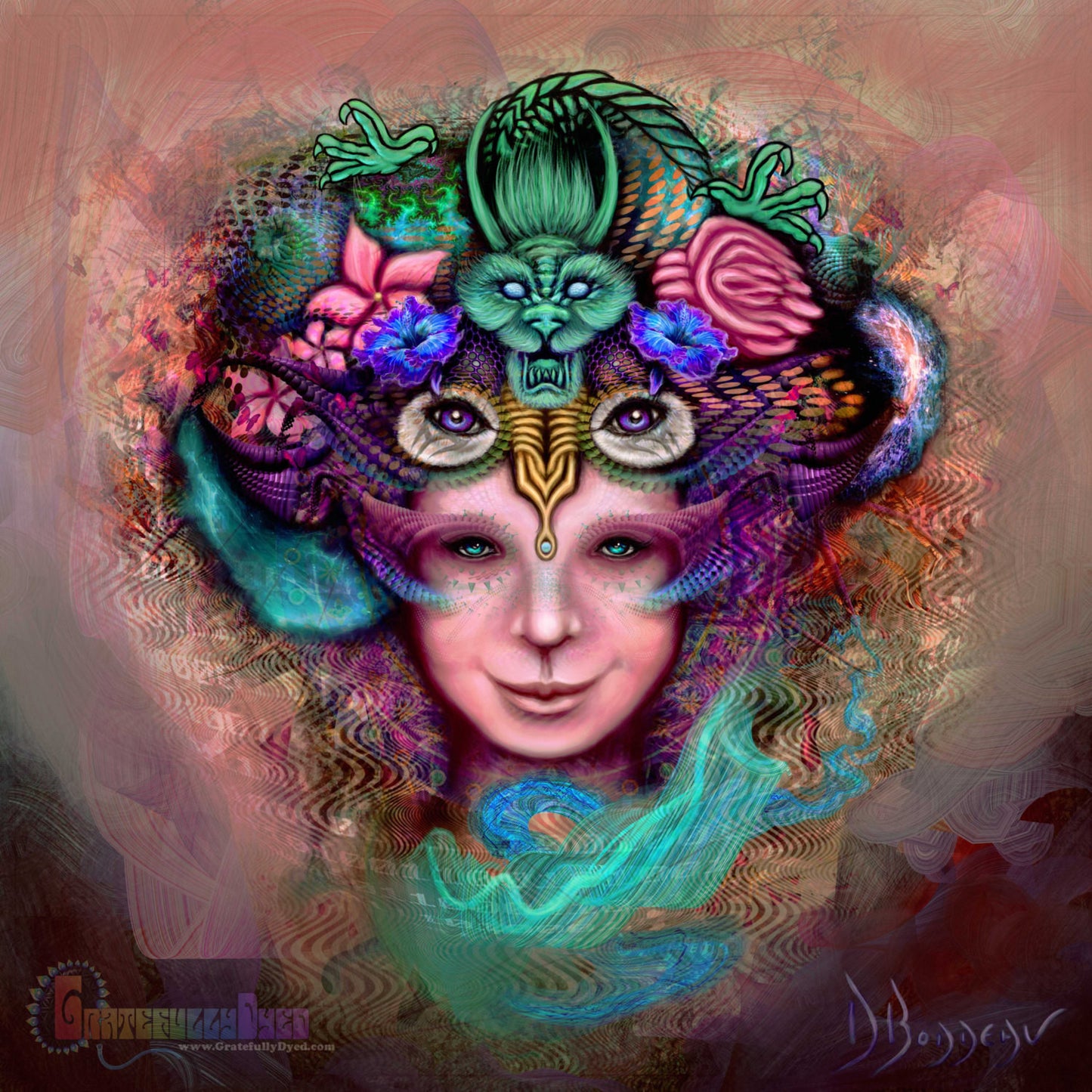 Visionary Artwork - Digital Painting - Psychedelic Poster Print -  Trippy Art - GratefullyDyed