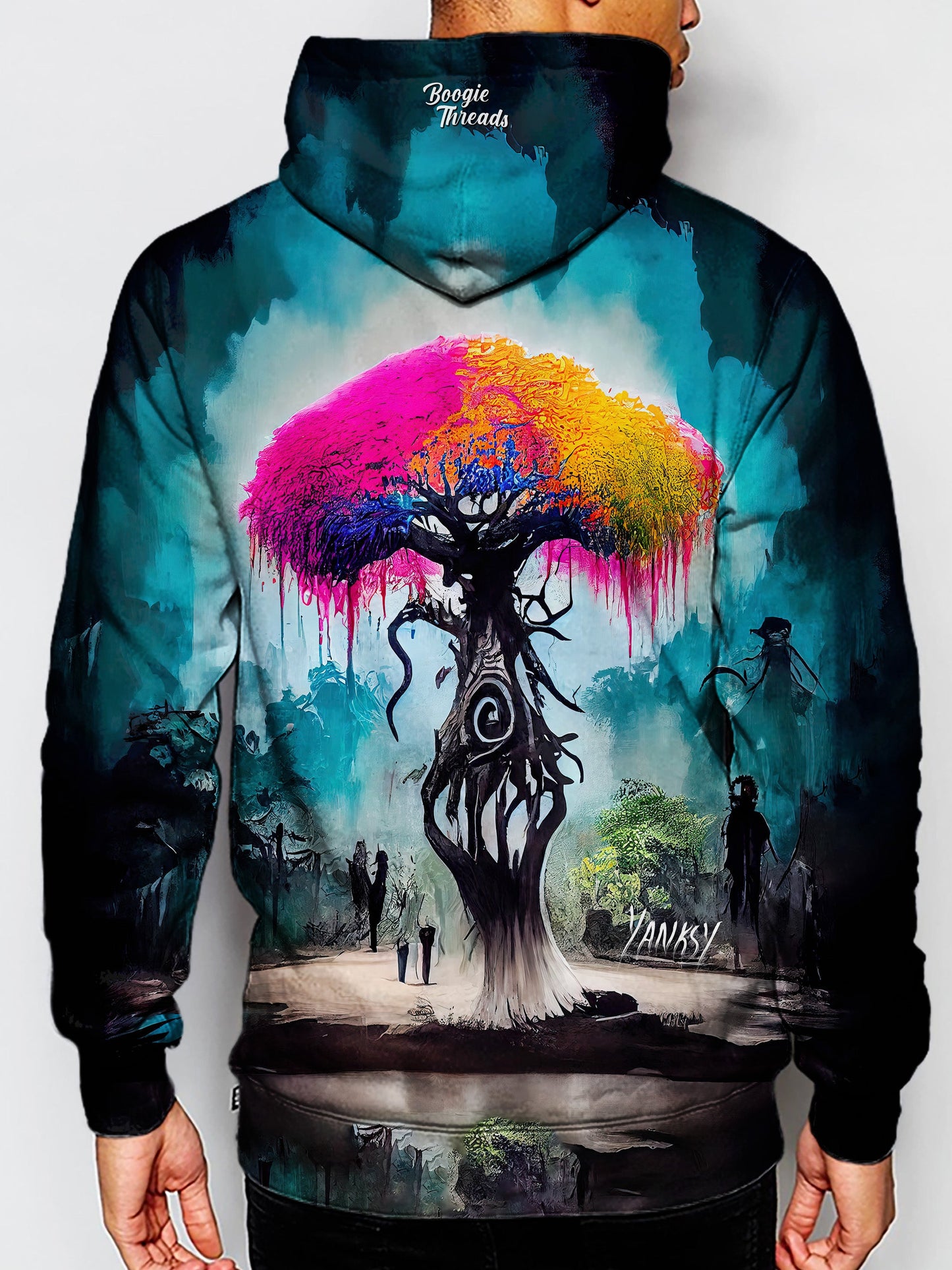 Stand out from the crowd in this bold and colorful sublimation pullover hoodie