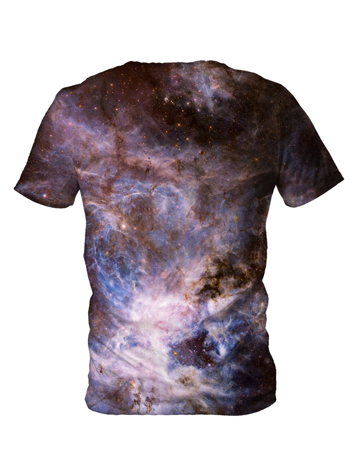 Back view of all over print psychedelic space t shirt by Gratefully Dyed Apparel.