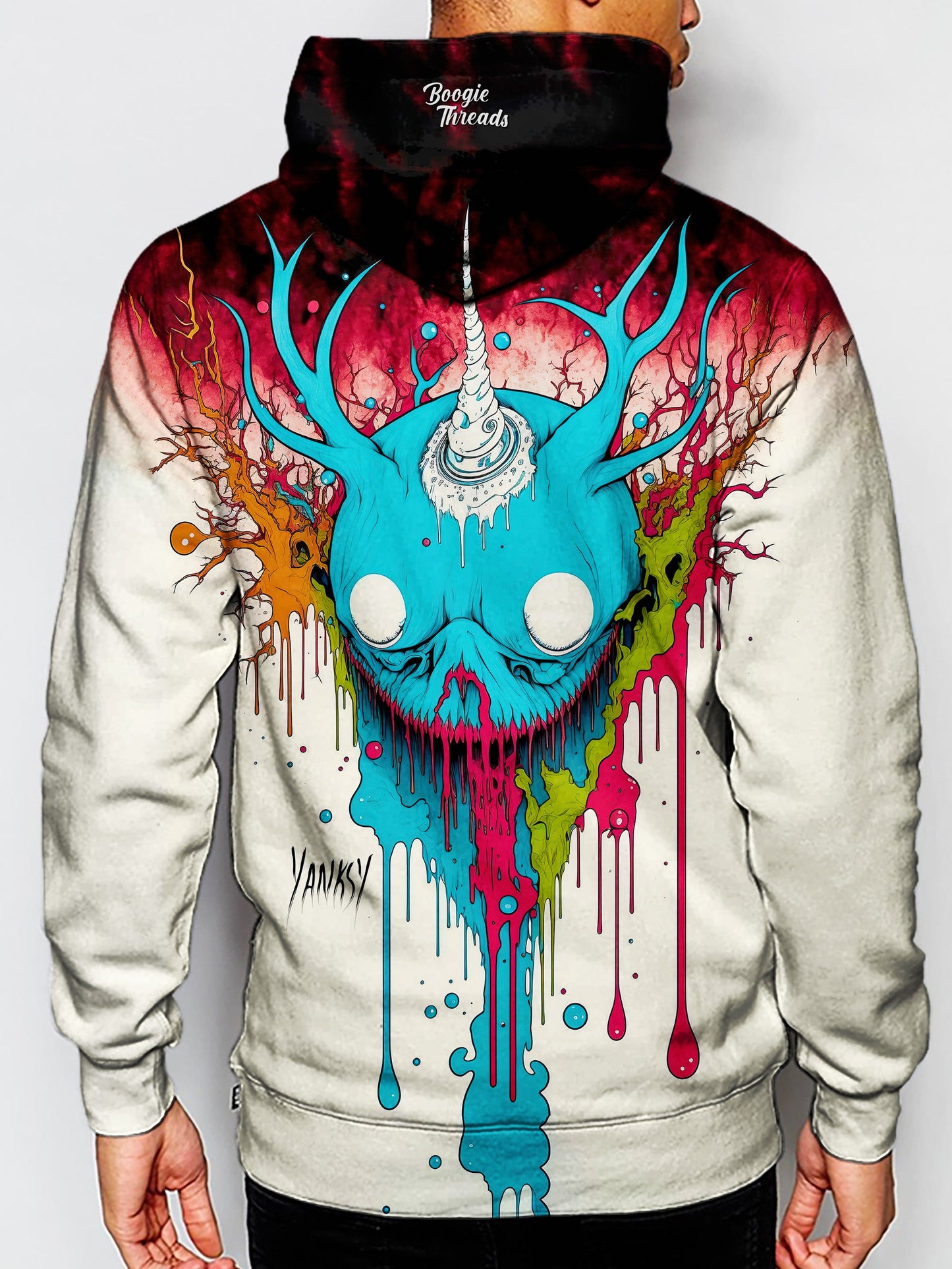 Turn heads wherever you go with this mesmerizing and trippy hoodie