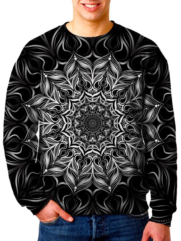Model In Trippy Mandala Sweater Front View