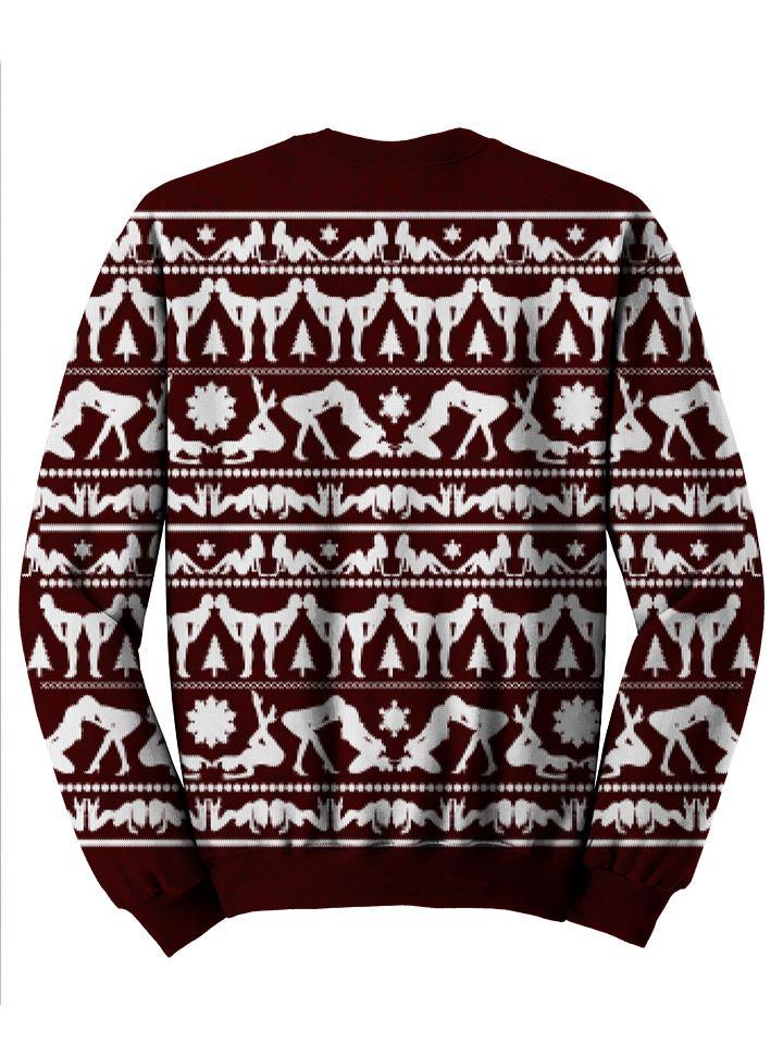 Naughty Christmas Sweater Back View