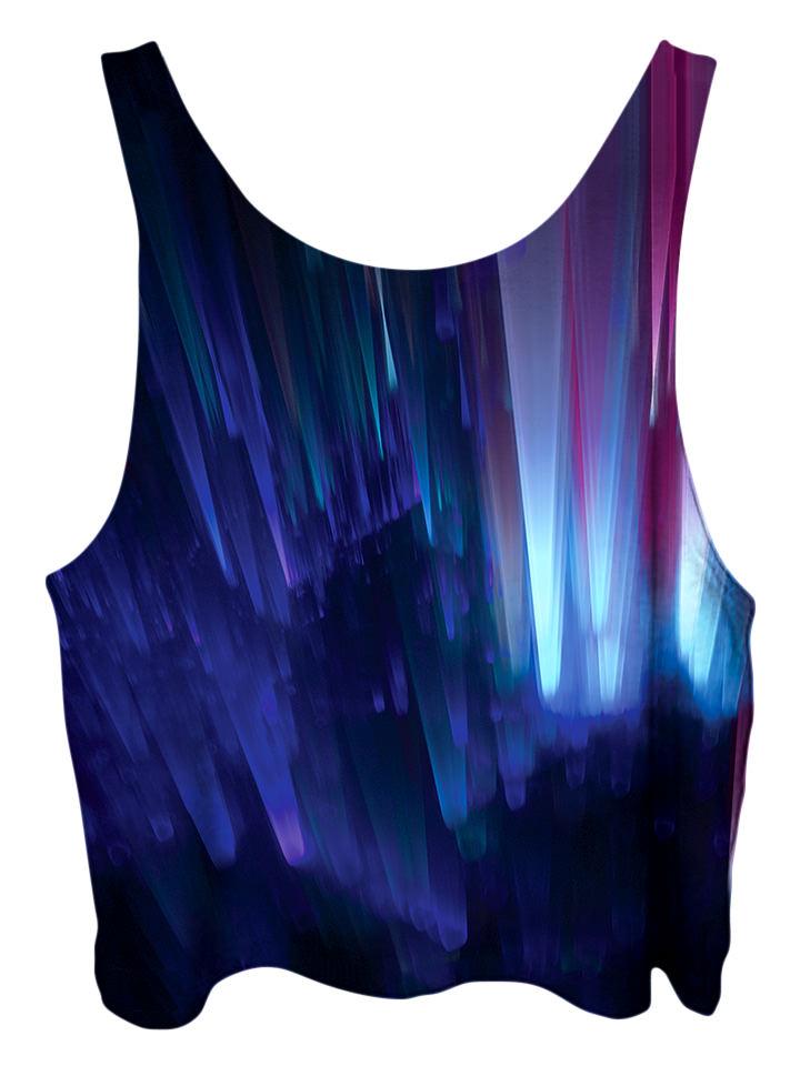 All over print psychedelic space cropped top by Gratefully Dyed Apparel back view.