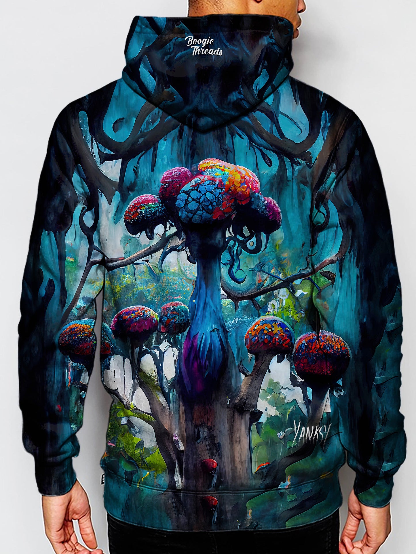 Stay comfortable and fashionable all night long at your next festival or rave with this cozy hoodie