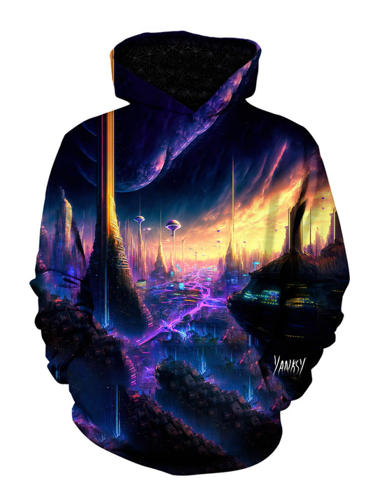 Elevate your wardrobe with this vibrant and striking trippy pullover hoodie