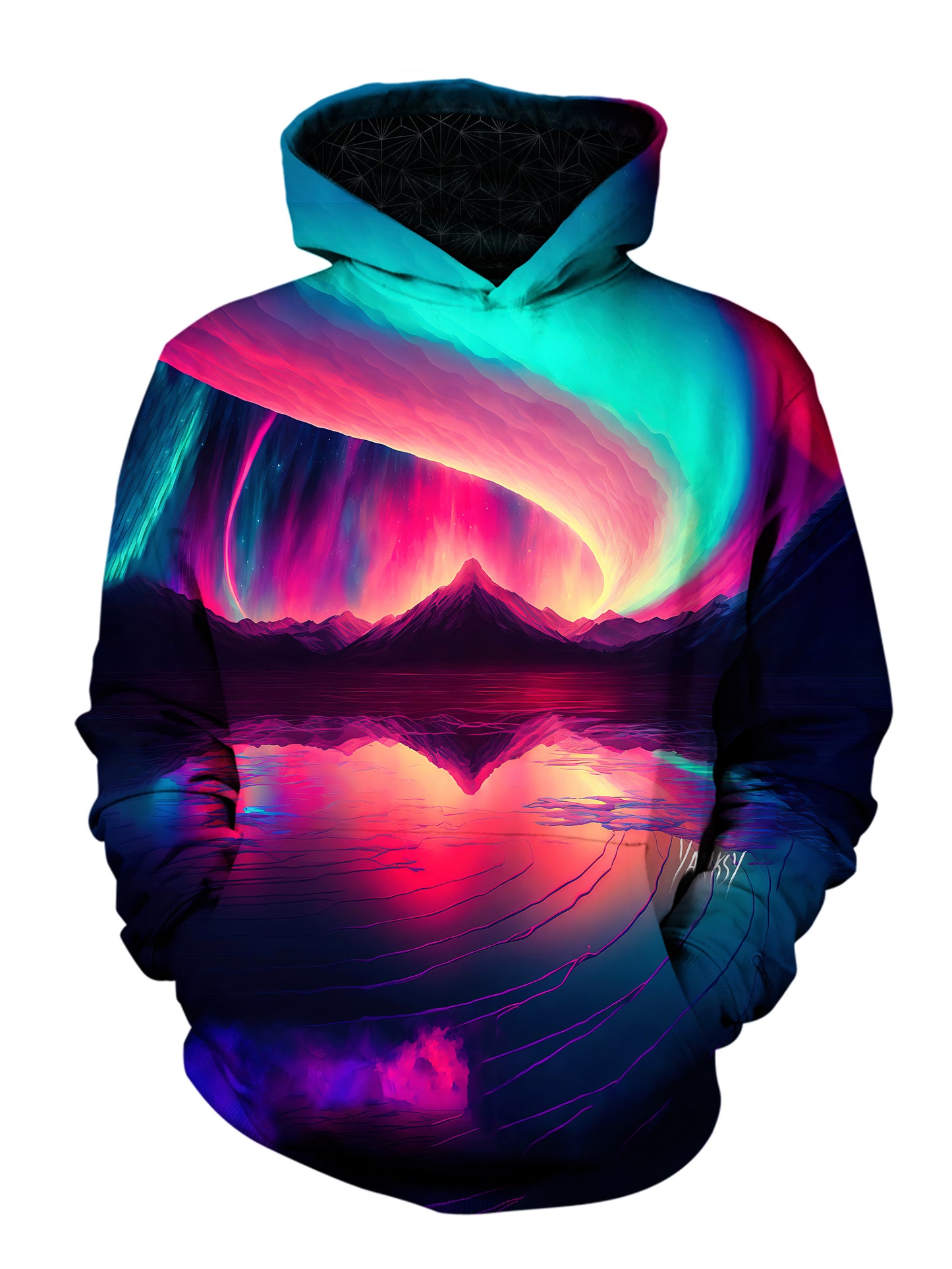 Turn heads wherever you go with this colorful and unique hoodie