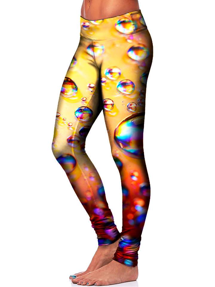 Yellow Bubble Leggings Side View