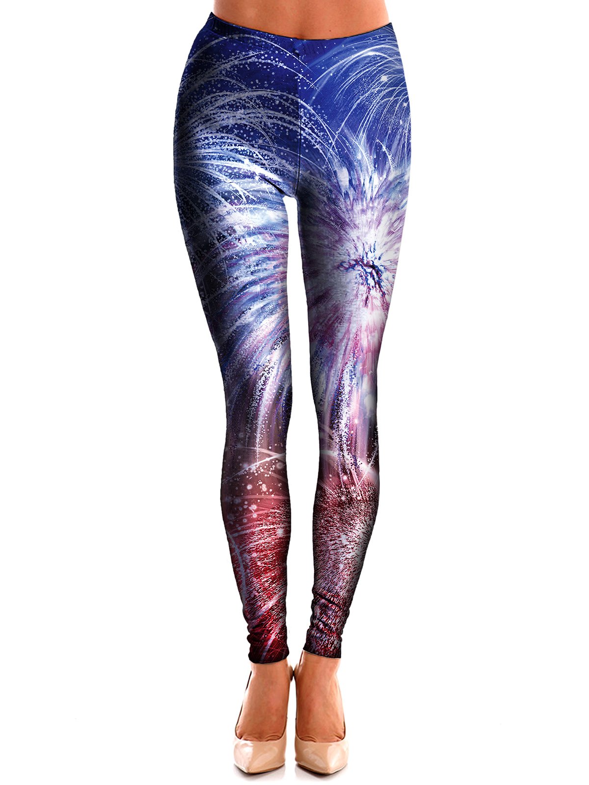 Fireworks Leggings Front View