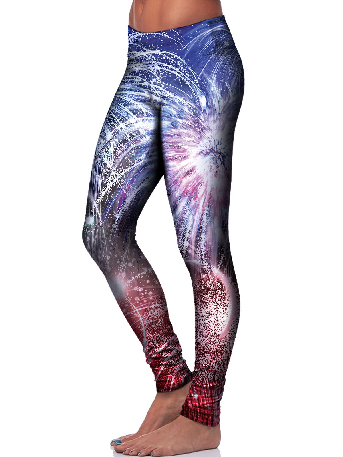 Fireworks Leggings Side View