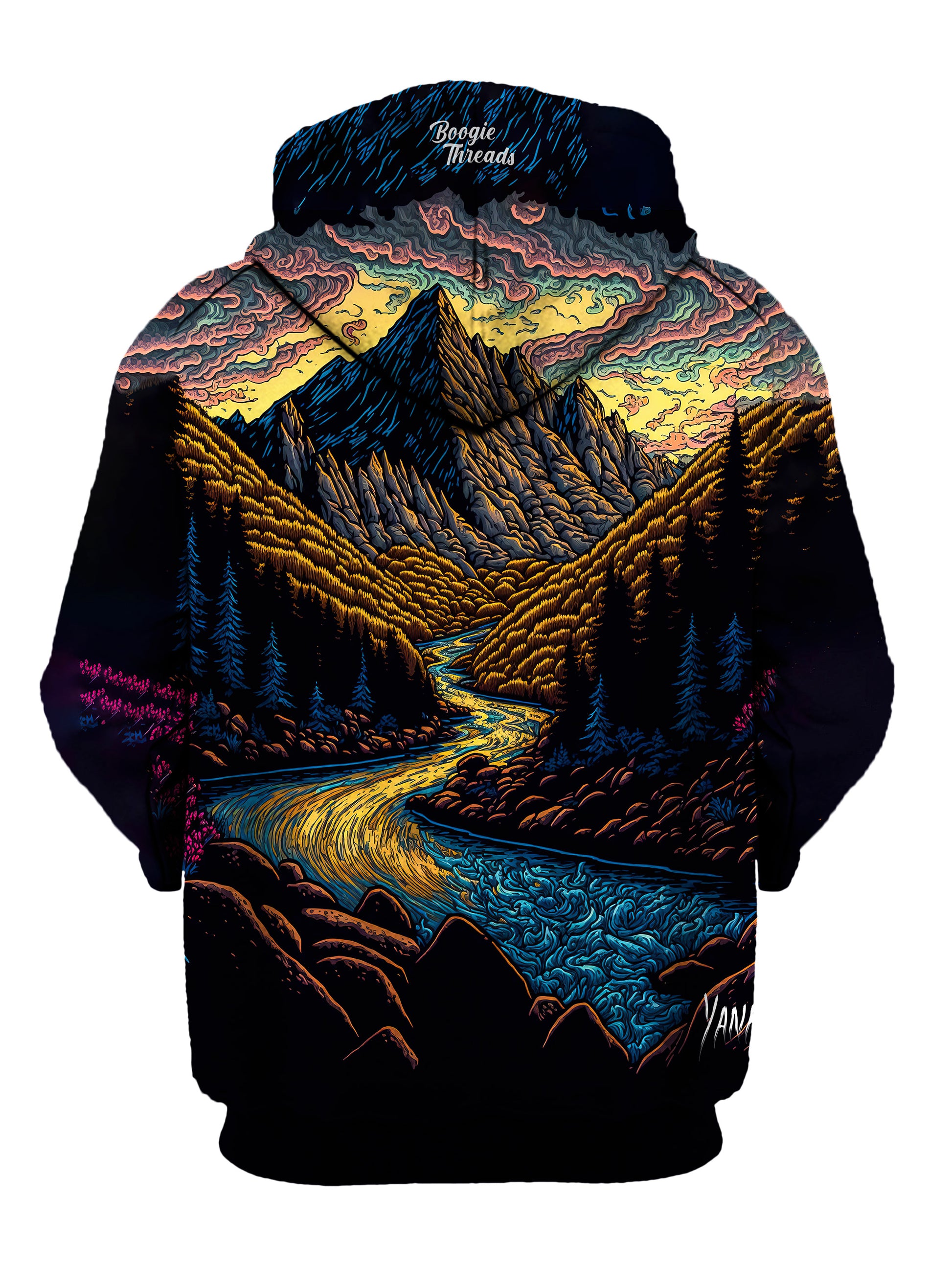 Experience ultimate comfort and style at festivals and raves with this pullover hoodie
